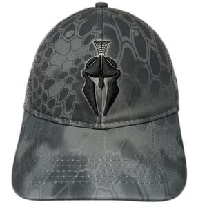Kryptek Trucker Hat Gray One Size Typhon Camo Spartan Helmet Snapback Mesh